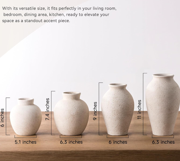 Retro Country Ceramic Flower Jar, Vintage Style Display Vessel Suitable For Indoor Space, Bookcase, Workstation, Dining Area And Hearth Layout - Image 2